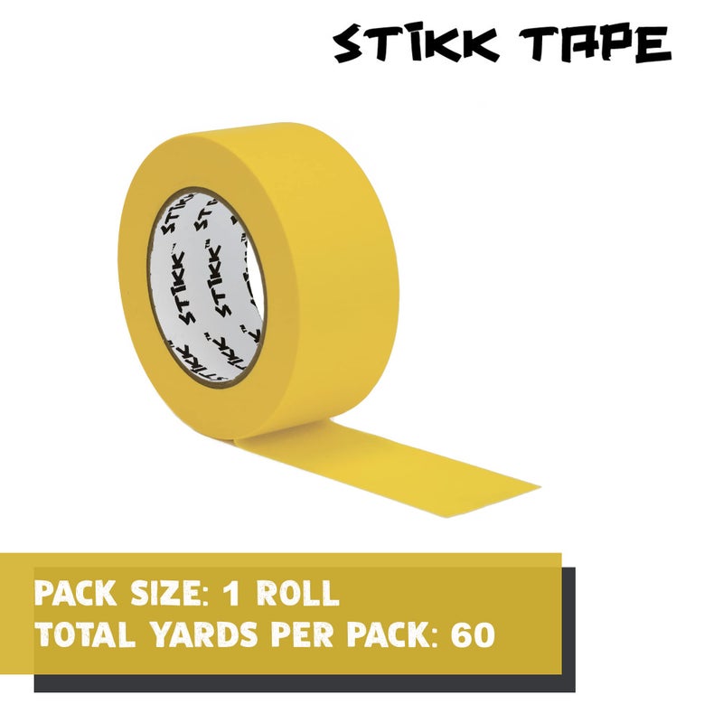 STIKK Painters Tape - 1pk Yellow Painter Tape - 2 inch x 60 Yards - Paint Tape for Painting, Edges, Trim, Ceilings - Masking Tape for DIY Paint Projects - Residue-Free Painting Tape - Image 3